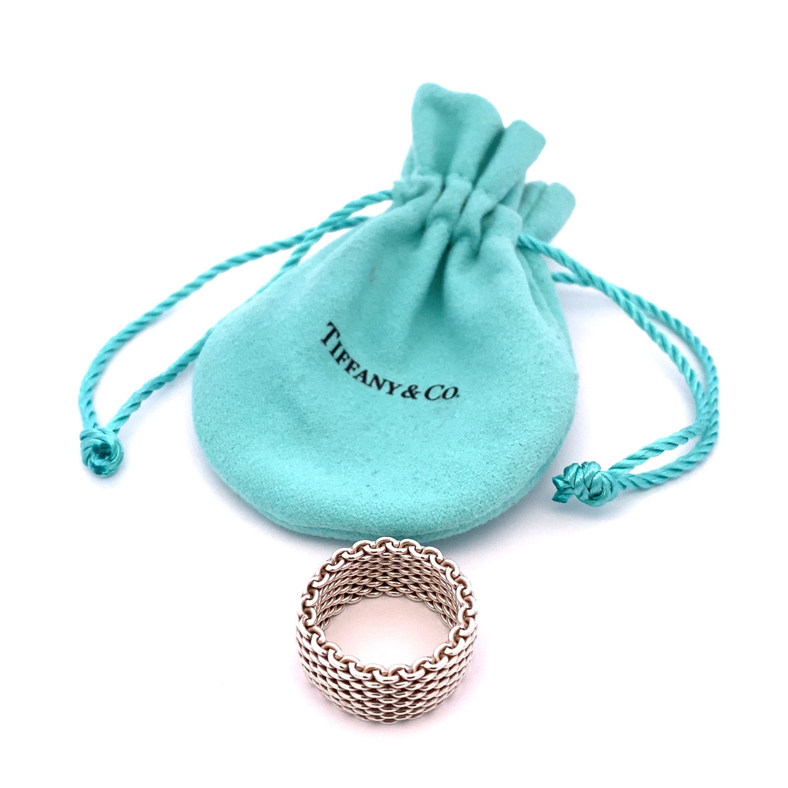 Tiffany & CO. Somerset Mesh Ring in Sterling Silver (1 of 5)