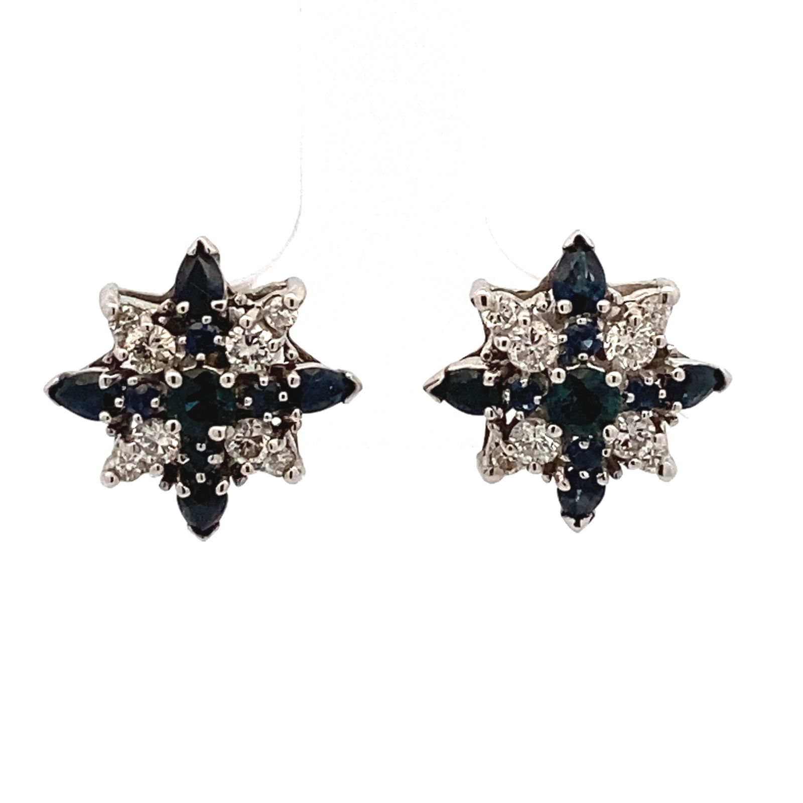 Franklin Mint Igor Carl Faberge Sapphire and Diamond Earrings (1 of 5)