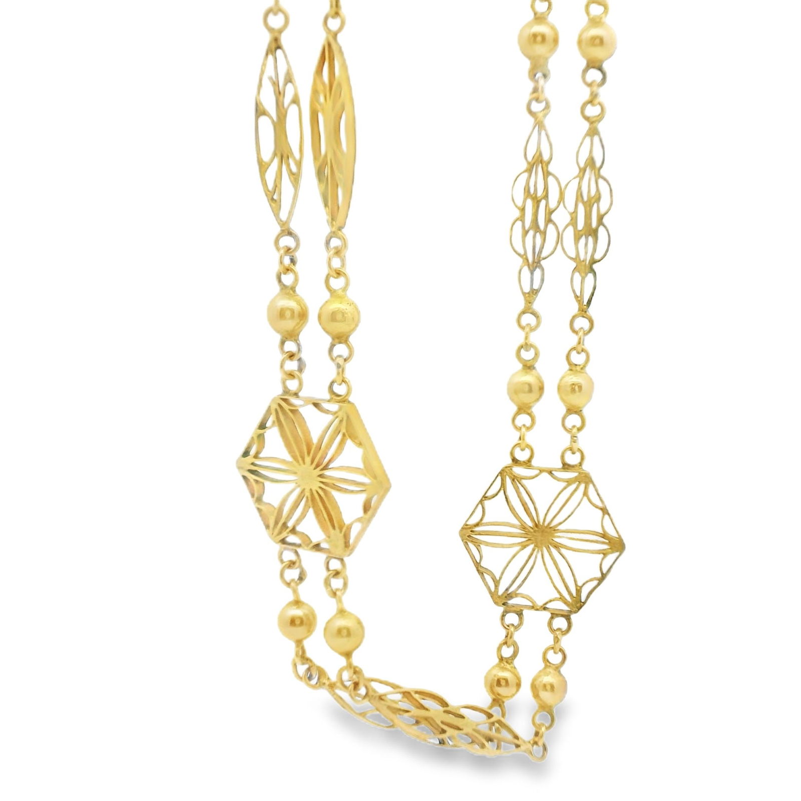 Antique 14K Gold Double Row Chain (1 of 5)