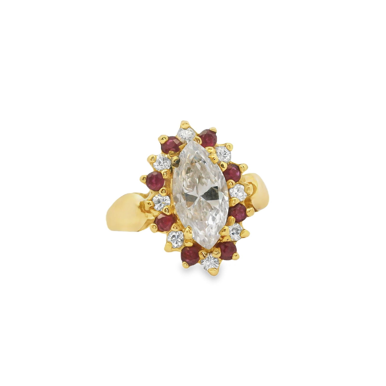 Vermeil Ruby and CZ Stone Ring (1 of 5)