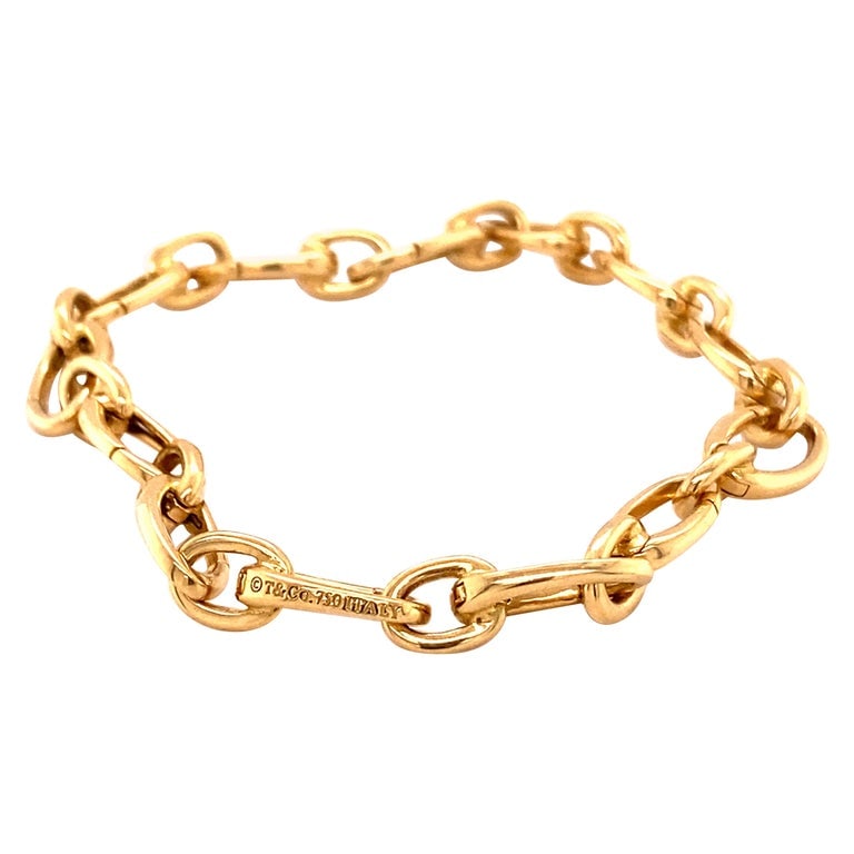 1990s Tiffany & Co. Oval Link Bracelet, 18 Karat Yellow Gold (1 of 4)