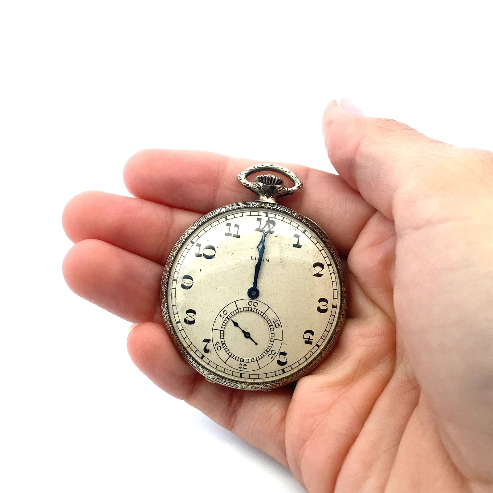 Circa 1920s Art Deco Elgin GM Wheeler Model 452 Pocket Watch (1 of 5)