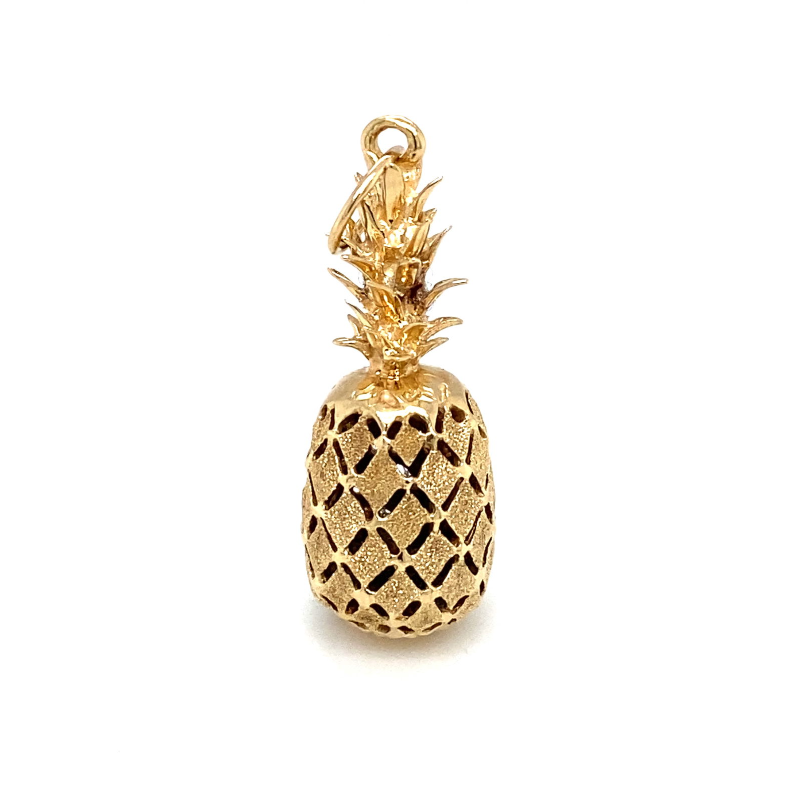 Mid Century Modern Pineapple Charm in 14K Yellow Gold (1 of 5)