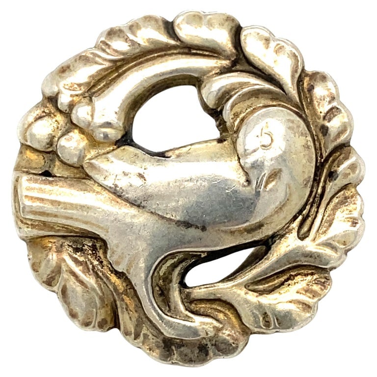 Circa 1960s Danish Bird Cocktail Ring in Sterling Silver (1 of 5)