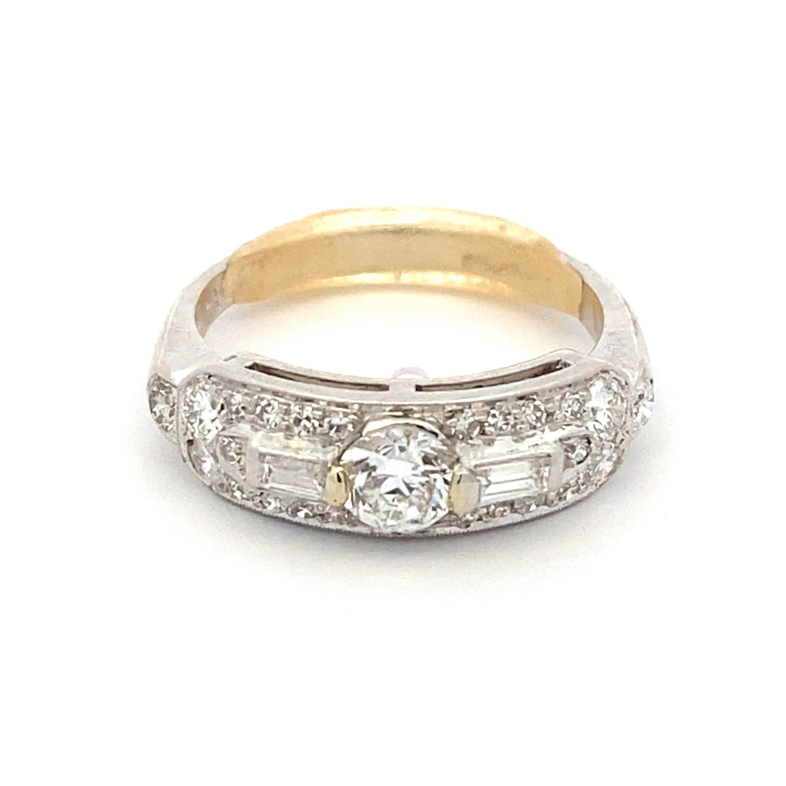 Old European Cut Diamond Ring in Platinum (1 of 6)