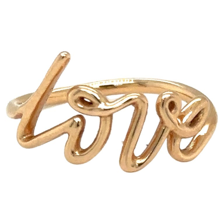 Tiffany & Co. Paloma Picasso "Love" Ring in 18 Karat Rose Gold: 2000s Tiffany & Co. Paloma Picasso Love ring in 18 karat rose gold. Size US 8, 2.6g