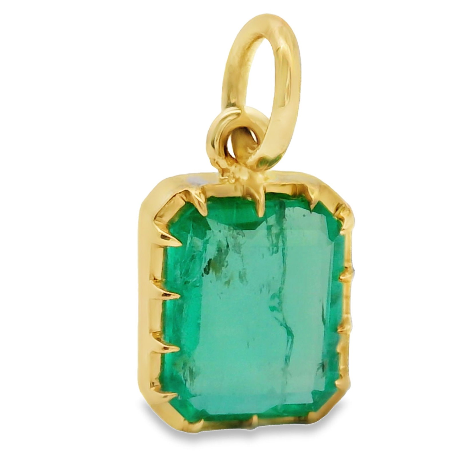 1.05ct Colombian Emerald Pendant, 18K Gold (1 of 5)