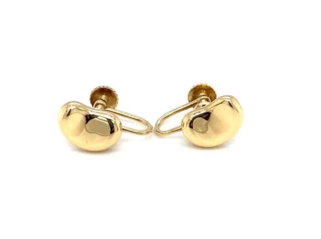 Tiffany and Co. Elsa Peretti 18K Yellow Gold Bean Earrings Screw Back: Tiffany and Co. Elsa Peretti 18K Yellow Gold Bean Earrings Screw Back.Weight: 4.9g