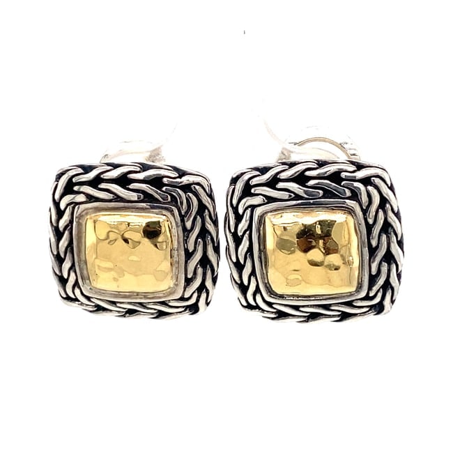 John Hardy Heritage Earrings Sterling Silver/22K Gold (1 of 7)