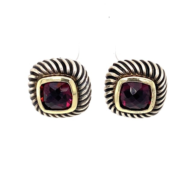 1990s David Yurman Garnet Earrings (1 of 5)
