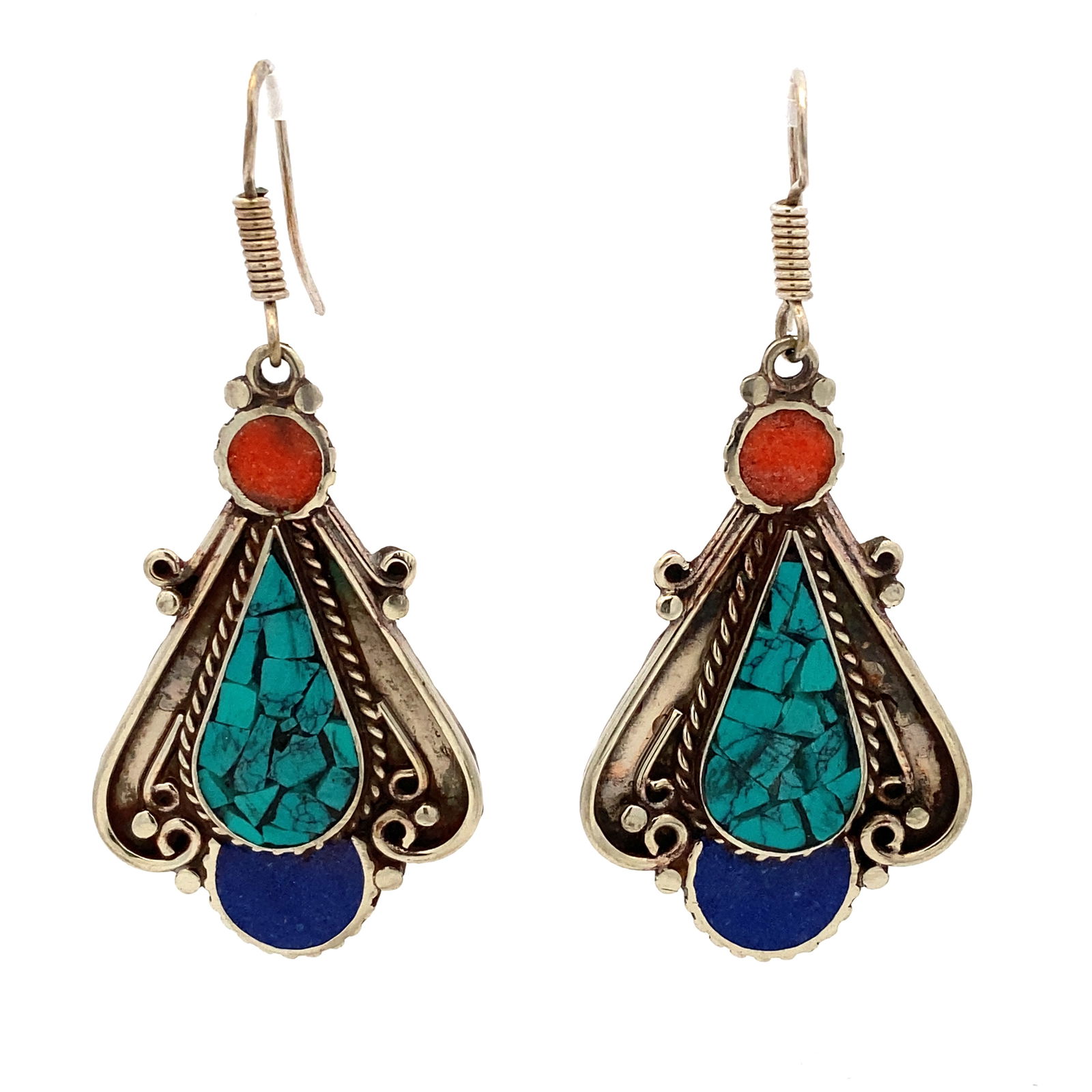 Nepali Handmade Tibetan Tribal Boho Earrings (1 of 5)