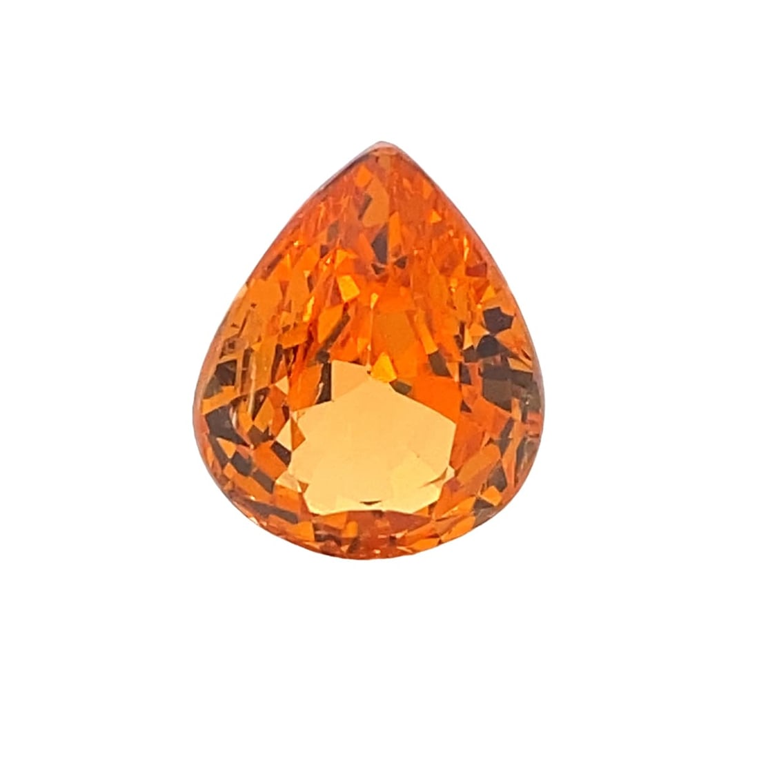 5.53ct Pear Cut Mandarin Garnet Gemstone (1 of 4)