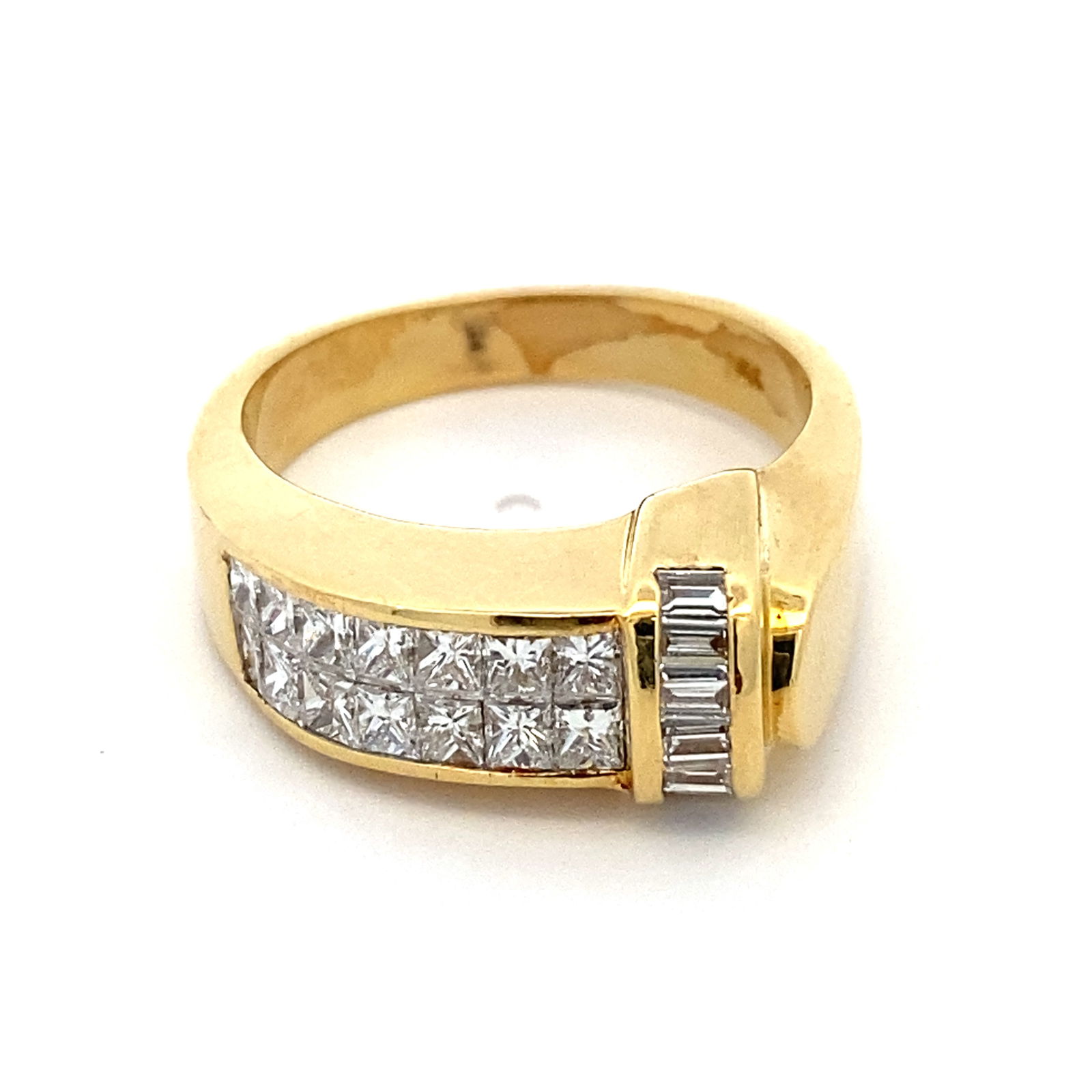 Invisible Set Diamond Ring in 18K Yellow Gold (1 of 6)