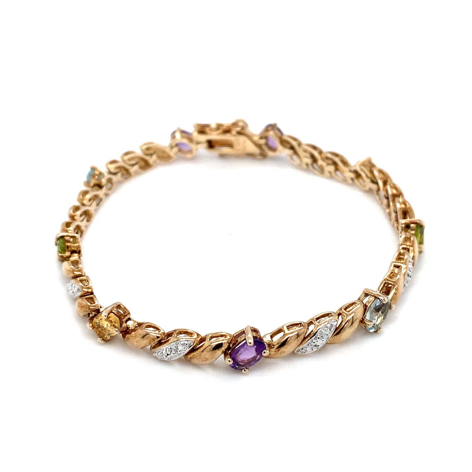 Ross Simons Sterling Silver Multi-Gemstones Bracelet (1 of 10)