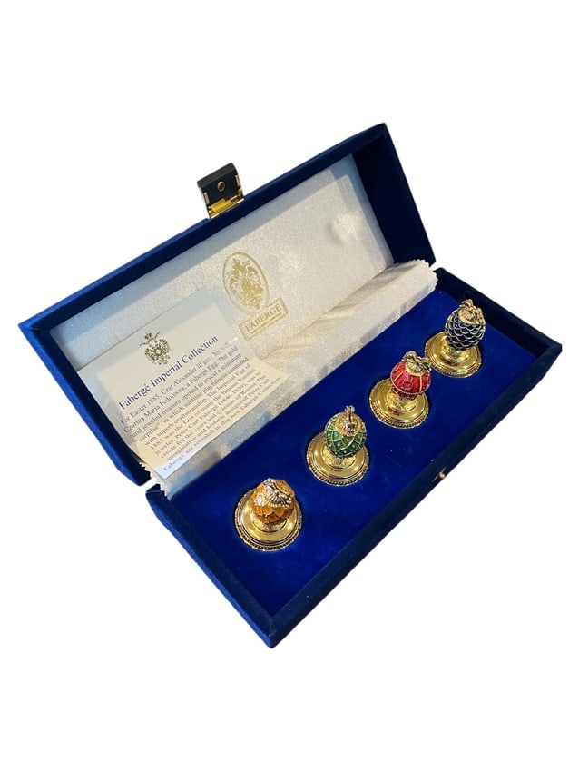 House of Fabergé Imperial Collection Place Card Holder Set Mint (1 of 7)