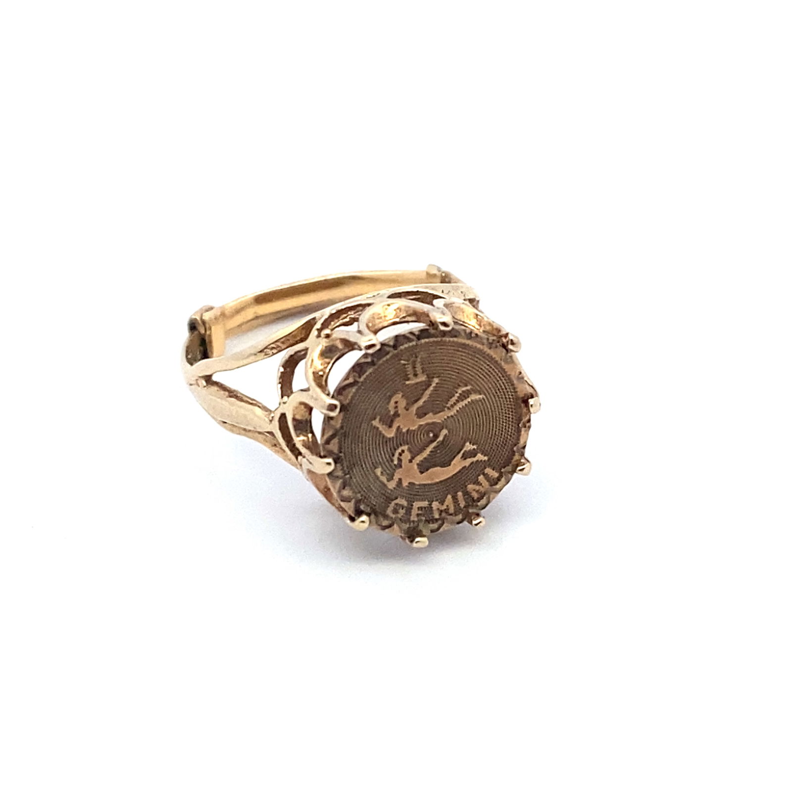 Gemini Zodiac Ring, 14 Karat Gold (1 of 5)