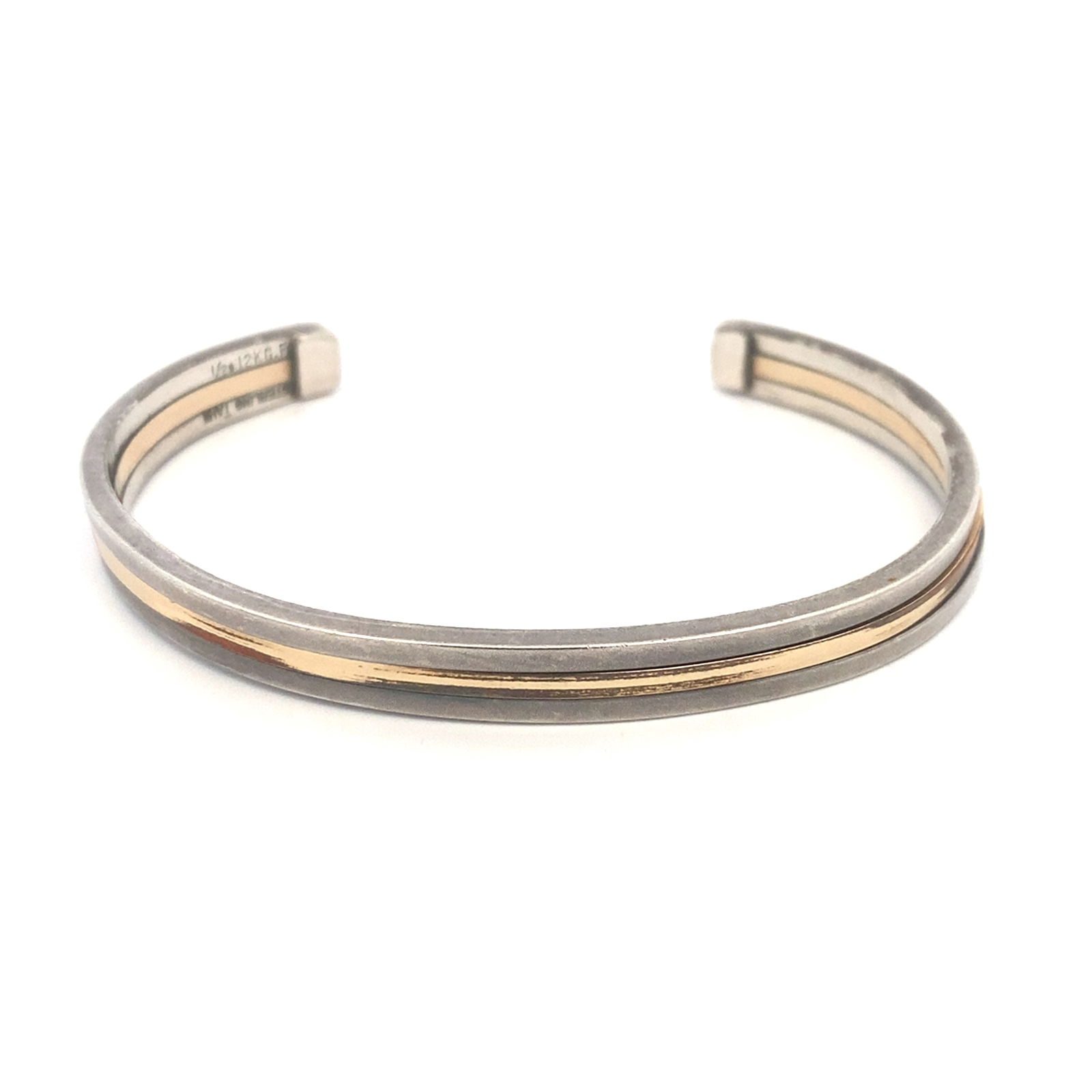 Nora Tahe Cuff Bracelet, Silver and 12K Gold Fill (1 of 5)