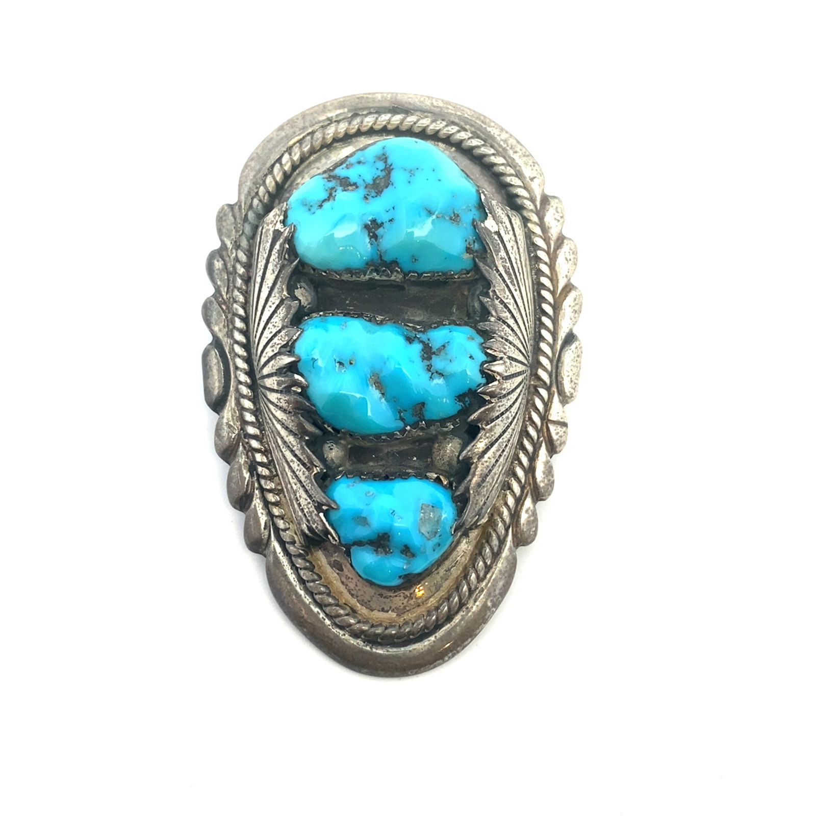 RLB Native American Turquoise Bolo Tie in Sterling Silver (1 of 3)