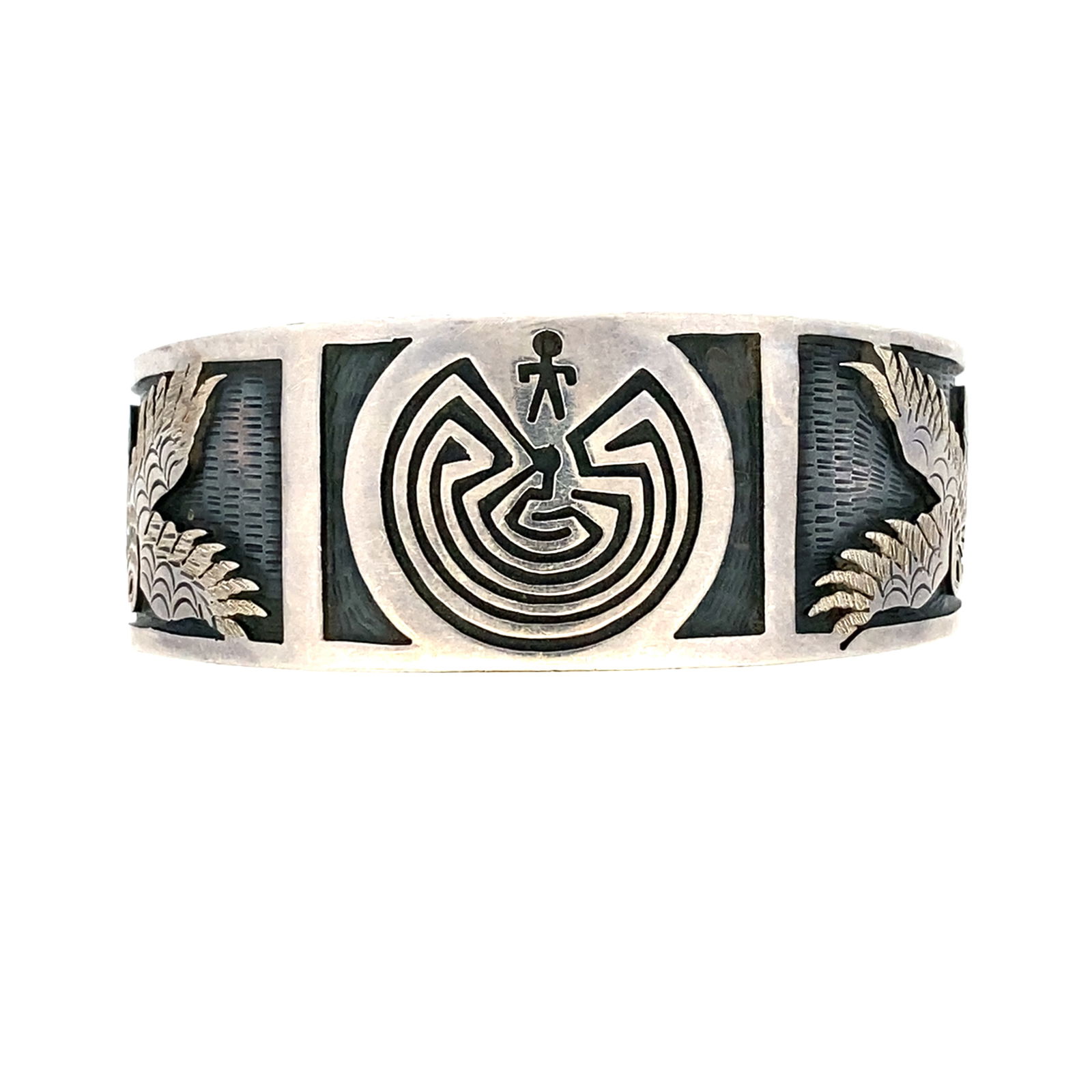 Clement Honie Man in Maze Cuff Bracelet, Sterling Silver (1 of 5)