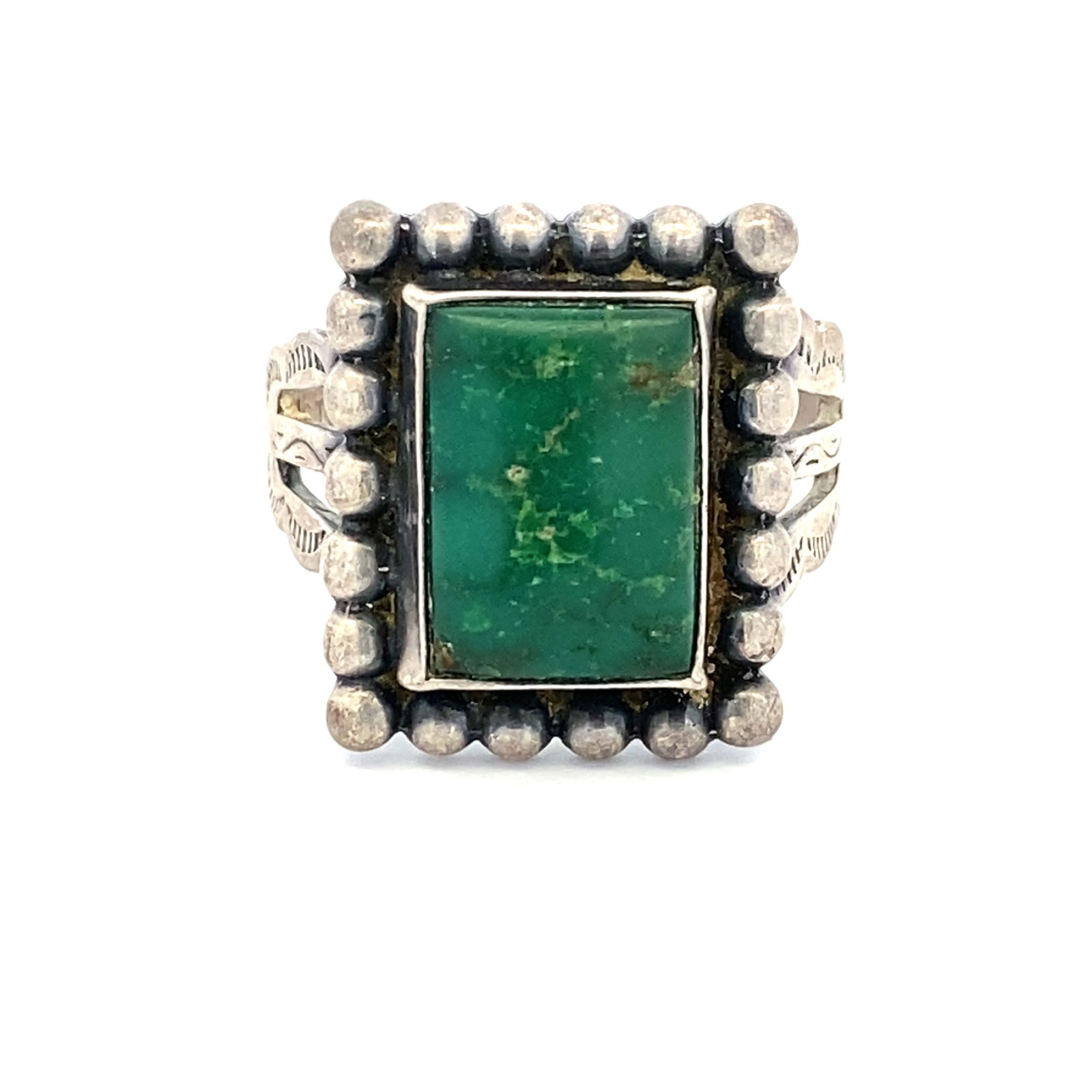 Vintage Native American Fred Harvey Era Turquoise Ring in Sterling Silver (1 of 6)