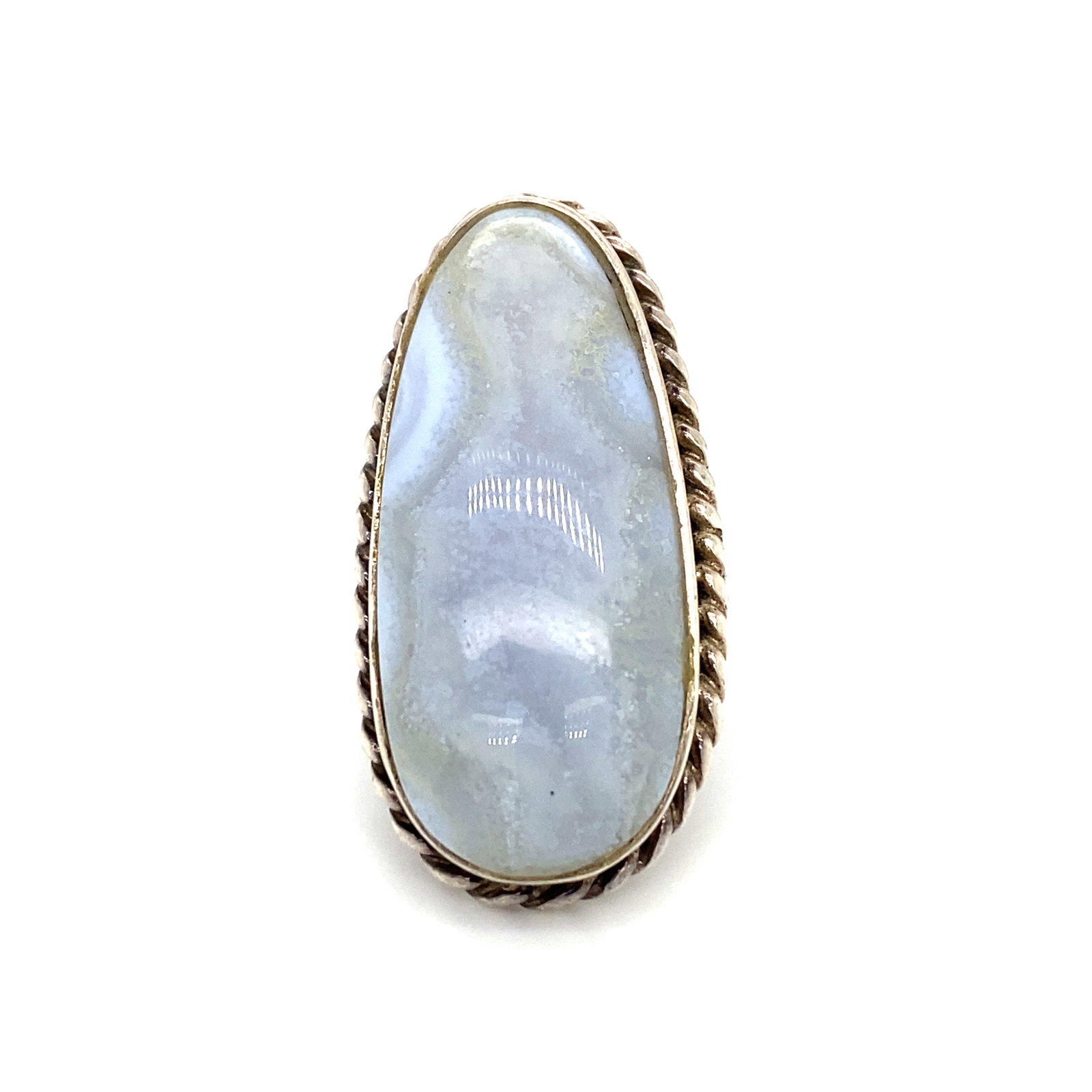 Agate Gemstone Ring in Sterling Silver: Metal type: Sterling Silver: Gemstone: Agate, Size: 5.2, Weight: 16.9 g