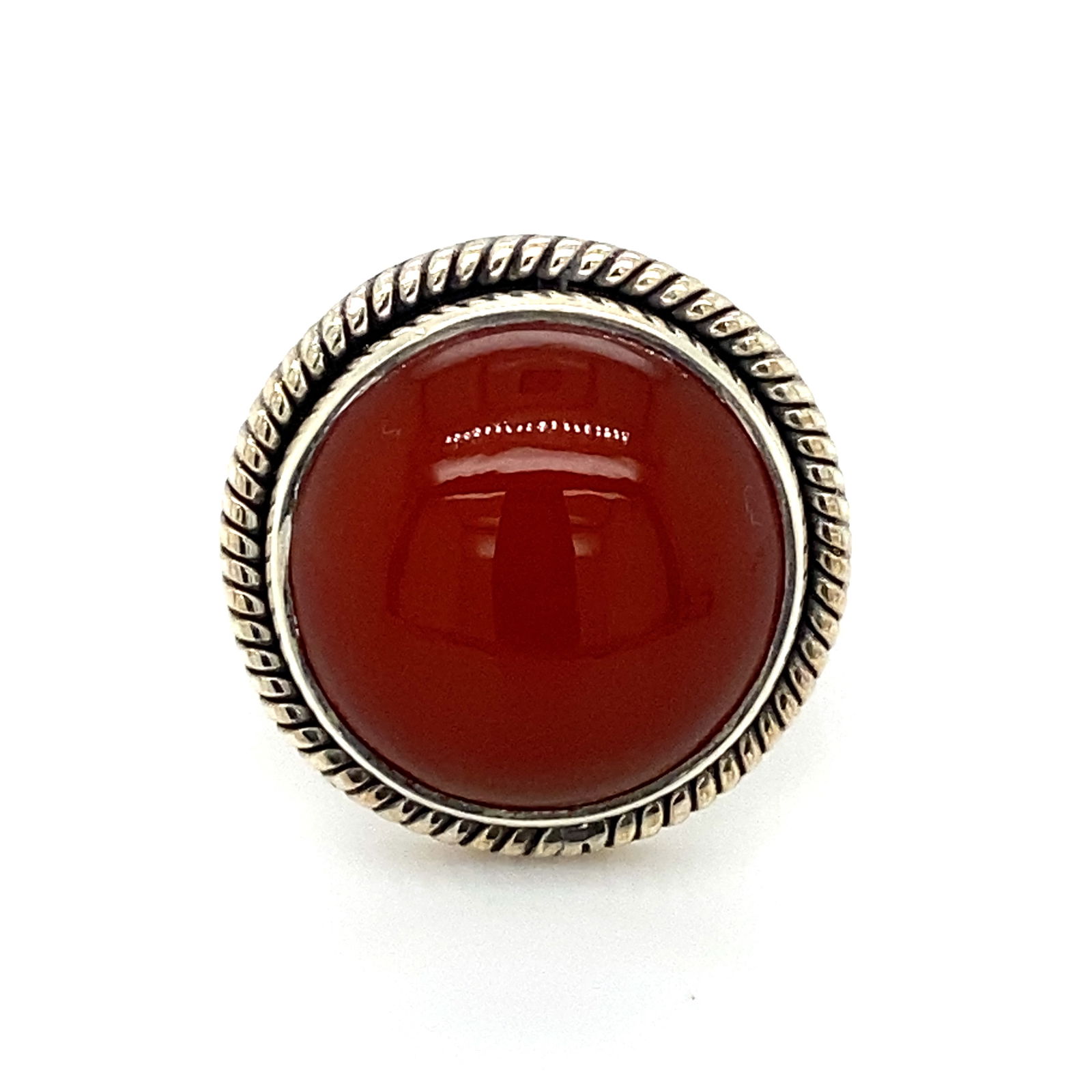 Carnelian Cabochon Ring in Sterling Silver (1 of 6)