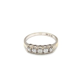 14k White Gold Cubic Zirconia Band