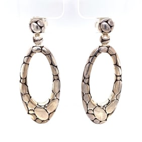 John Hardy Dangle Earrings Sterling Silver