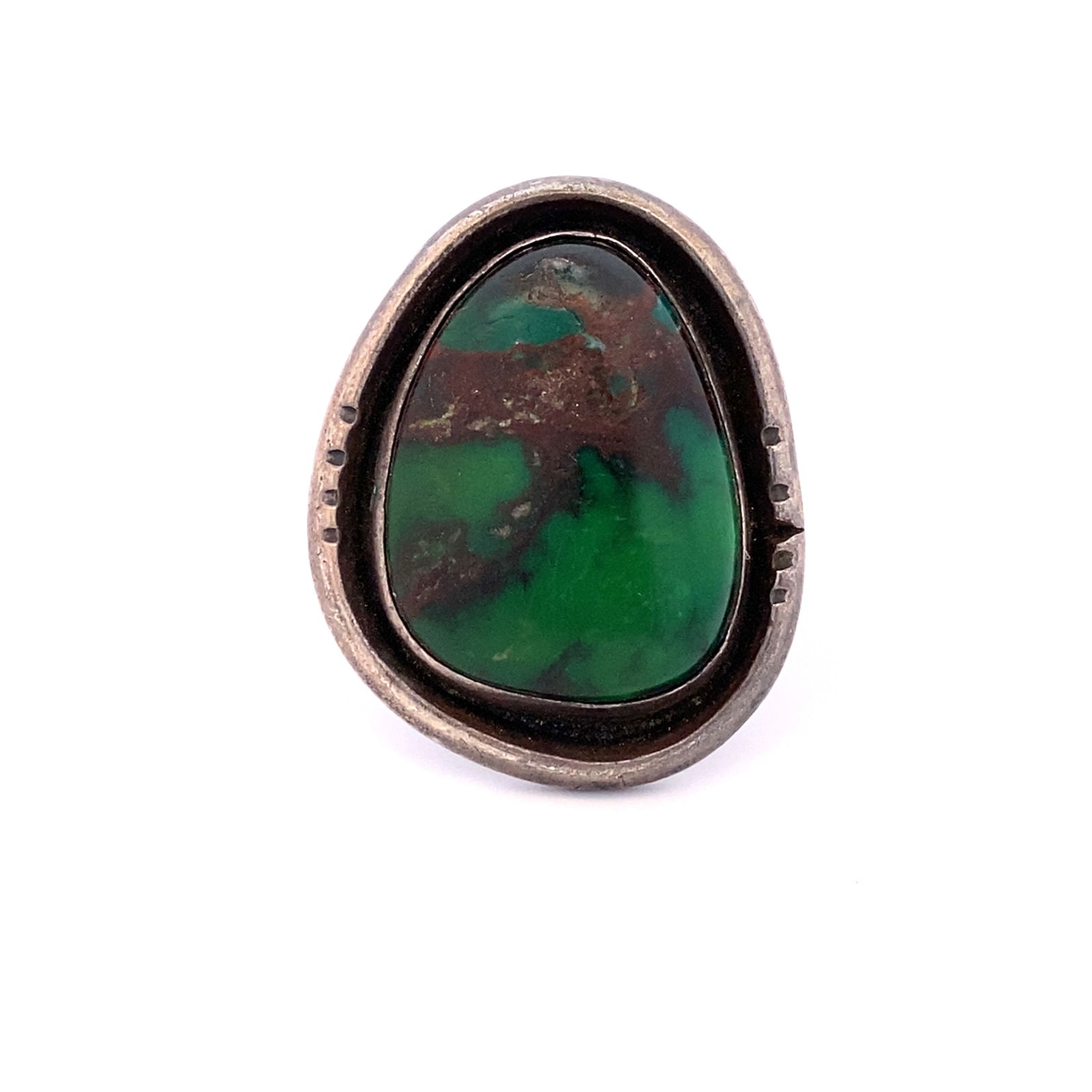 Estate Vintage Native American Turquoise Ring in Sterling Silver (1 of 5)