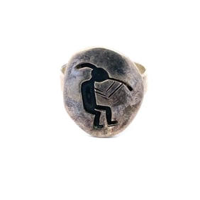 Native American Kokopelli Ring in Sterling Silver