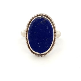 Vintage Native American Lapis Lazuli Ring in Sterling Silver