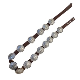 Vintage Leather Concho Belt