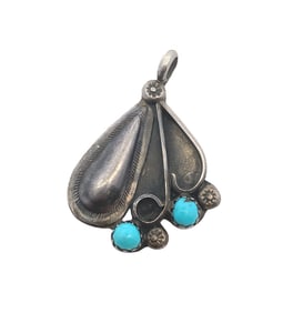 Vintage Turquoise Cabochon Pendant