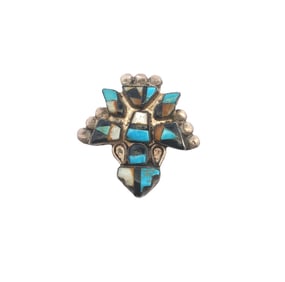 Native American Sterling Multi-Stone Inlay Pendant