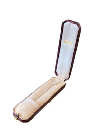 Circa 1920s Tiffany & Co. Natural Pearl Hat Pin in Platinum