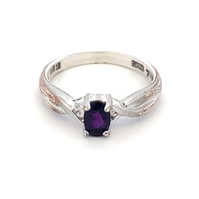 Vintage Amethyst Ring in Sterling Silver