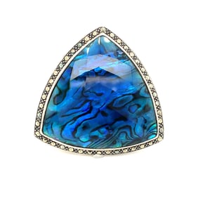 Judith Jack Marcasite Cocktail Ring In Sterling Silver