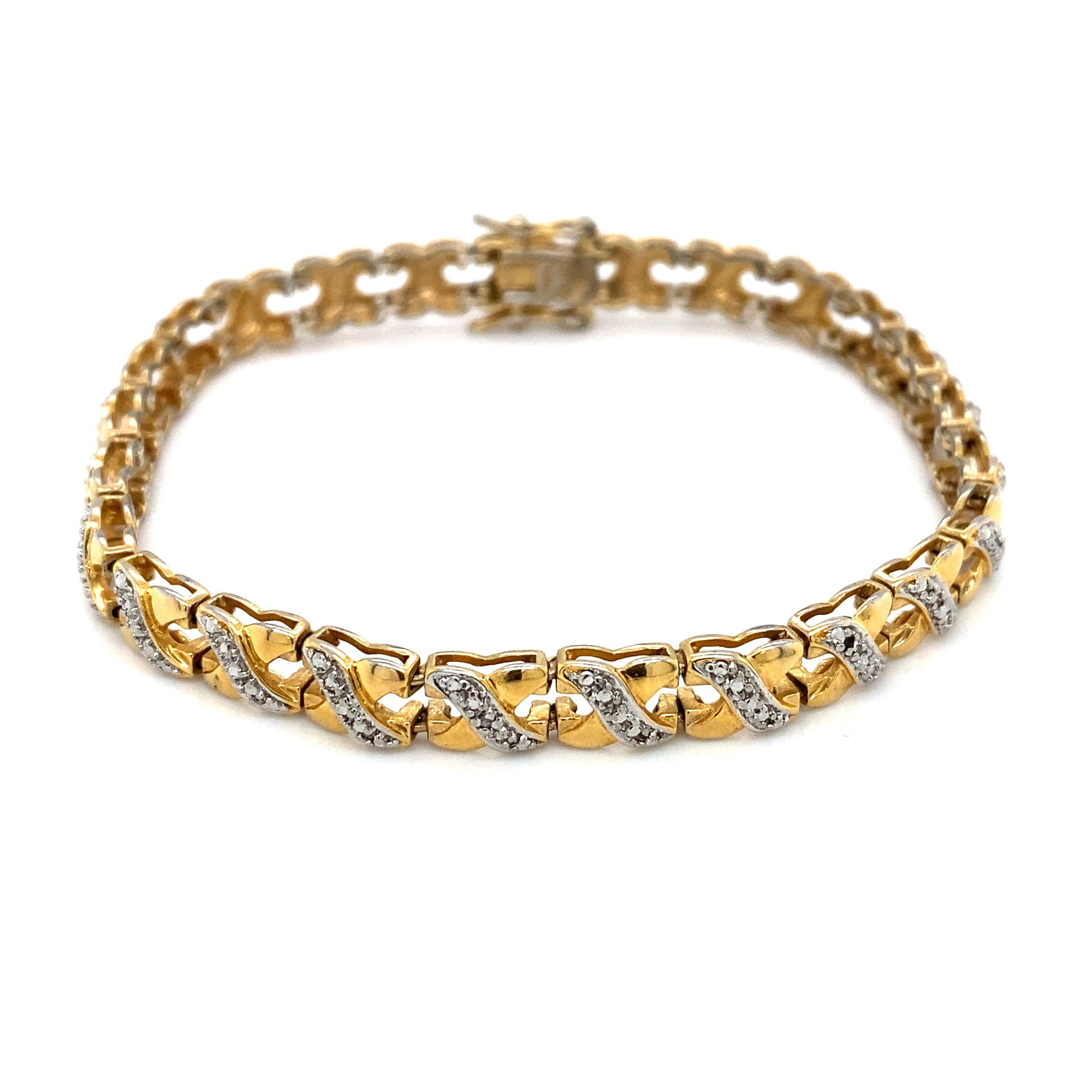 Ross-Simons Diamond Accent Bracelet in Gold Over Sterling Silver (1 of 7)