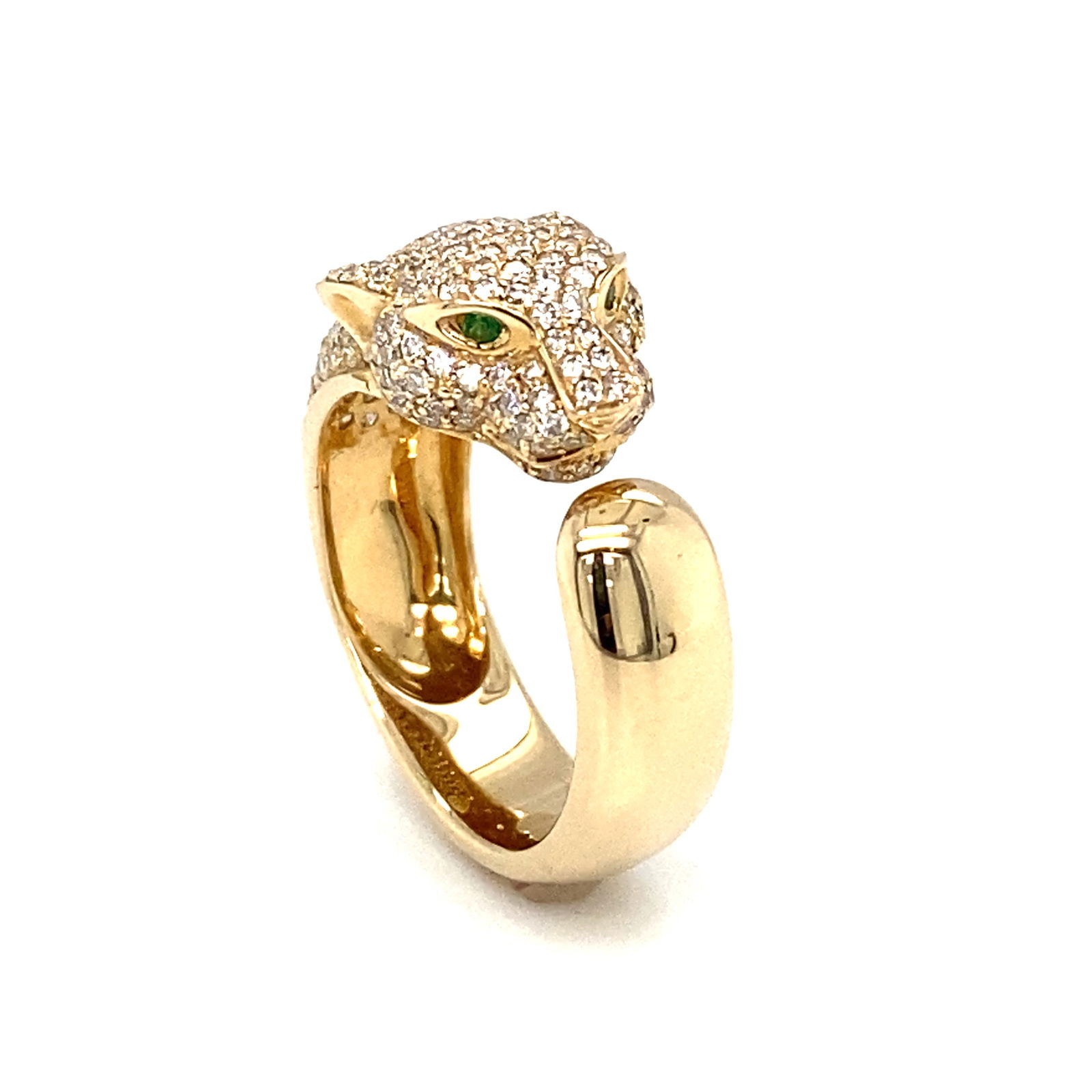 Pave Diamond Panther Ring in 14K Yellow Gold (1 of 7)