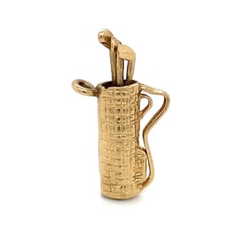 Golf Caddy Charm/Pendant in 14K Yellow Gold