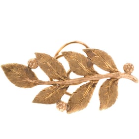 Italian Buccellati 18K Yellow Gold Floral Pin