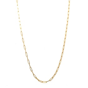 14K Gold 1.5mm Paperclip Chain