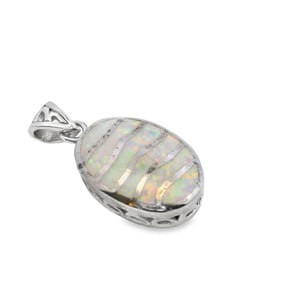 Sterling Silver Opal Inlay Pendant