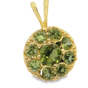 14K Gold Peridot Pendant, 1.70CTW
