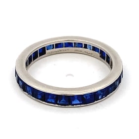 Estate Platinum Tiffany and Co. Sapphire Eternity Band