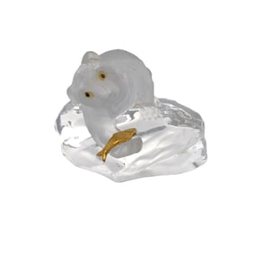 Fabergé French Crystal Polar Bear on Iceberg Carved