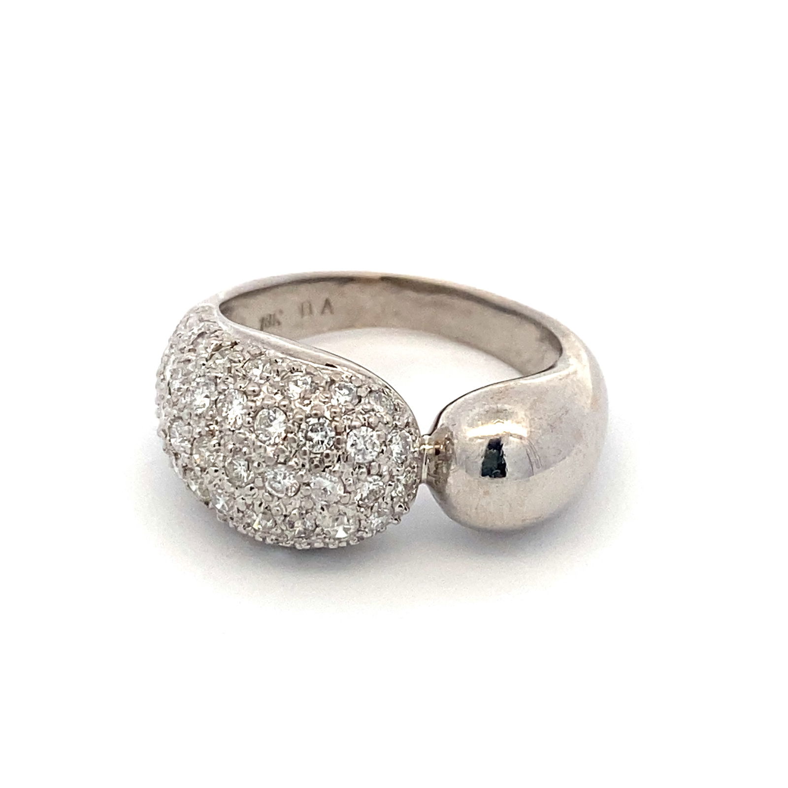 Vintage Cluster Diamond Ring in 18K White Gold (1 of 7)