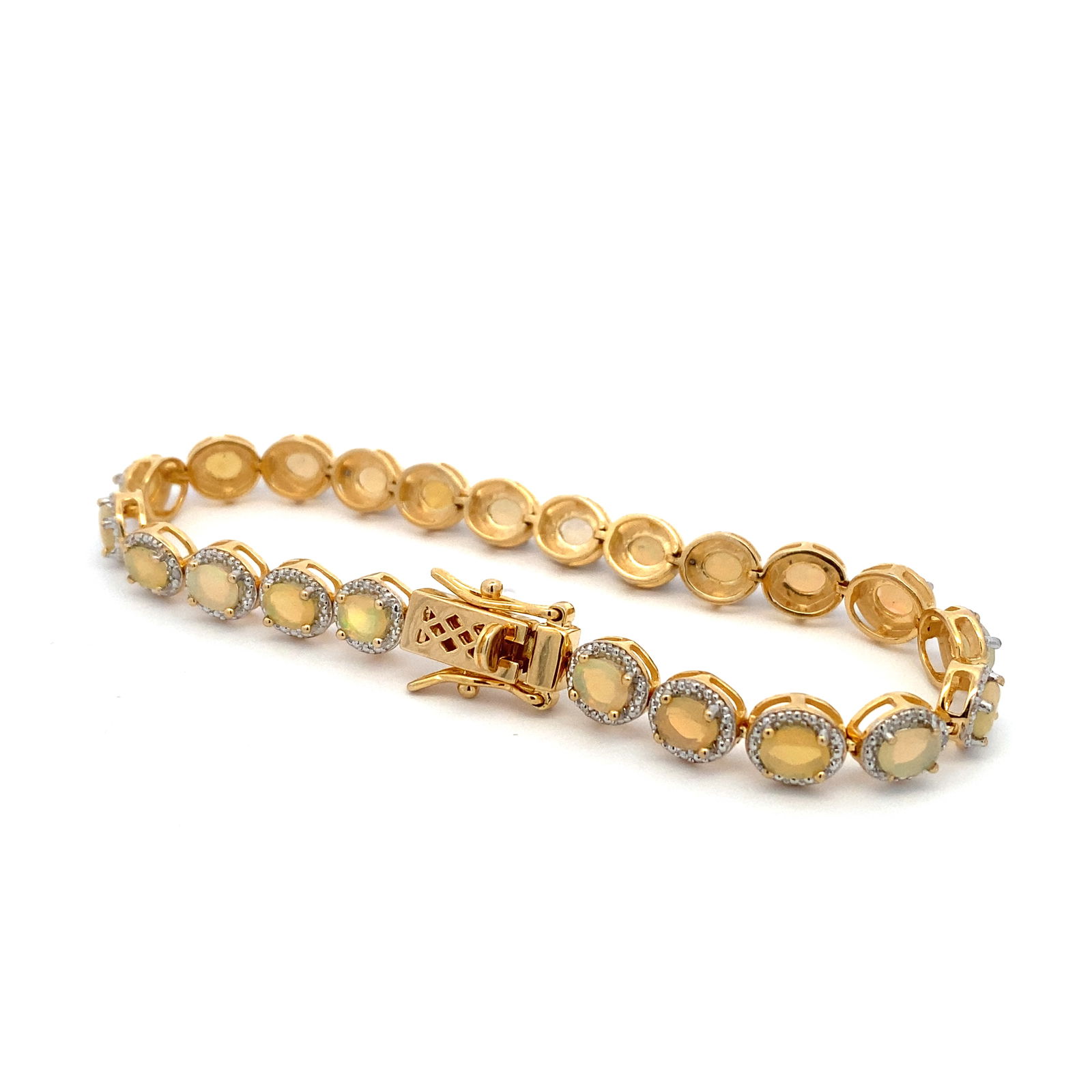 Vermeil Tennis Bracelet with Opals (1 of 5)