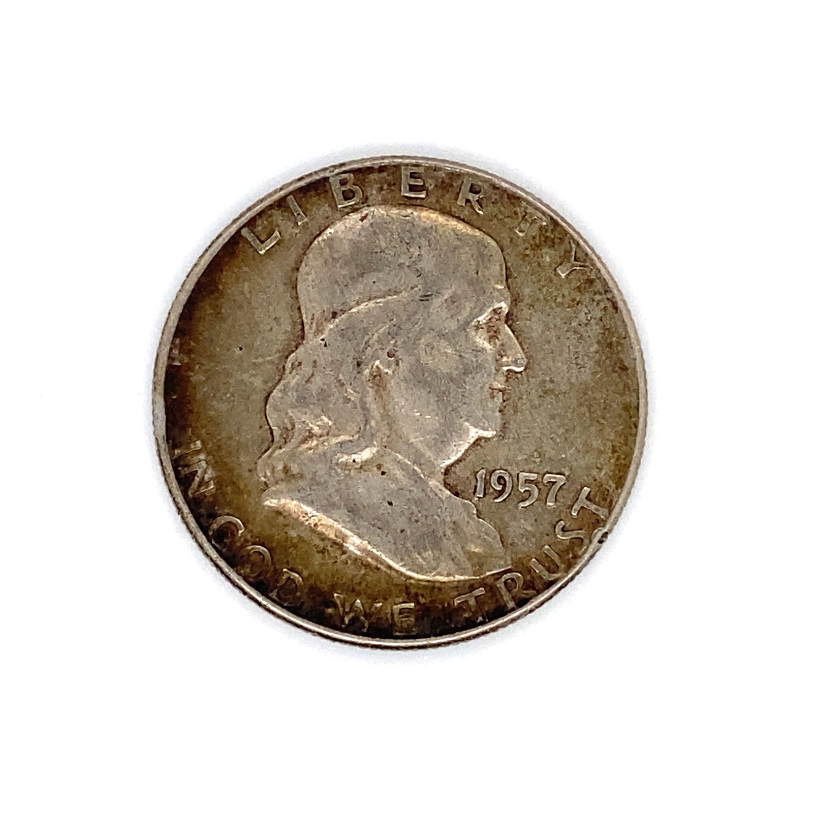 1957 Benjamin Franklin Silver Half Dollar Coin (1 of 1)