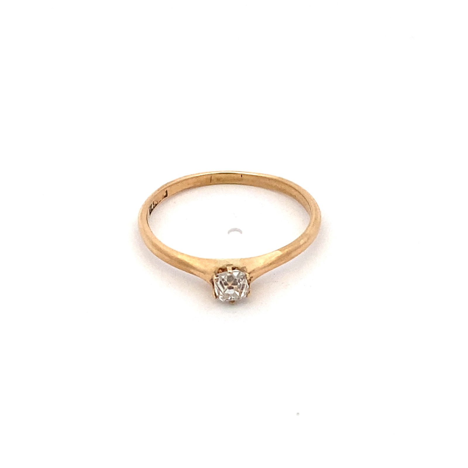 Old Mine Cut Diamond Ring in 14K Yellow Gold (1 of 6)